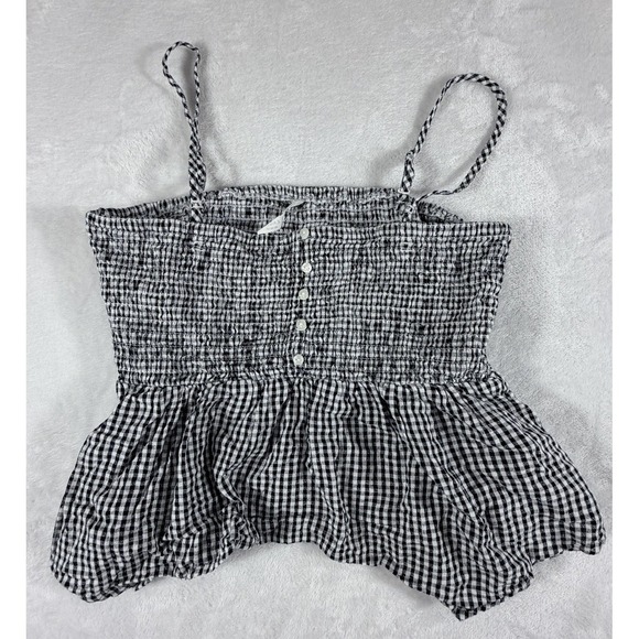American Eagle Outfitters Tops - American Eagle Juniors' Sz M Black White Gingham Print Cami Tank Top